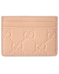 Gucci - Gg Emblem Leather Card Case - Lyst