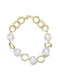 Genevive Jewelry - 18k Over Silver Cz Bracelet - Lyst