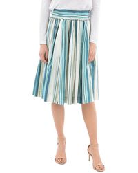 Woolrich - Striped Popeline Flared Skirt - Lyst