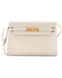 Saint Laurent - Leather Manhattan Shoulder Bag Medium (Authentic Pre- Loved) - Lyst