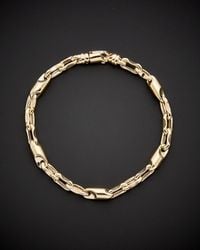 Italian Gold - 14k Bullet Link Bracelet - Lyst