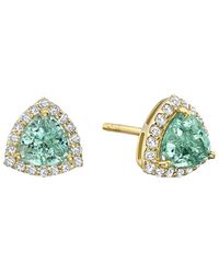 Forever Creations USA Inc. - Forever Creations 14k 2.29 Ct. Tw. Diamond & Emerald Triangle Earrings - Lyst