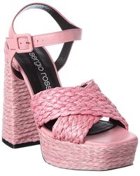 Sergio Rossi - Seville 90 Straw Platform Sandal - Lyst