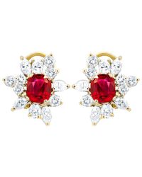 Diana M. Jewels - Fine Jewelry 18k 3.00 Ct. Tw. Diamond & Ruby Earrings - Lyst