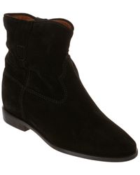 Isabel Marant Crisi Suede Ankle Boot - Black