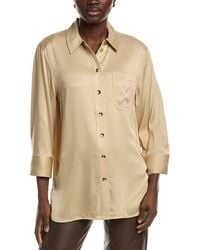 Ganni - Washed Satin Shirt - Lyst