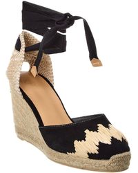 Castañer - Cande Suede Wedge Sandal - Lyst