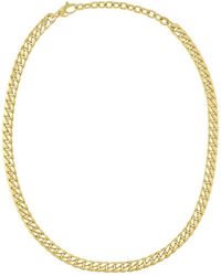 Italian Gold - 14k Cuban Chain Choker Necklace - Lyst