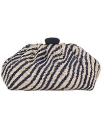 Badgley Mischka - Jewel Raffia Pouch Clutch - Lyst