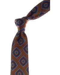 Canali - Check/Medallion Reversible Silk Tie - Lyst
