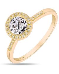 Diana M. Jewels - Fine Jewelry 14k 1.08 Ct. Tw. Diamond & Topaz Half-eternity Ring - Lyst