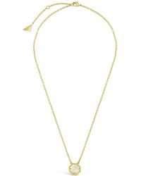 Sterling Forever - 14k Plated Pearl Pendant Necklace - Lyst