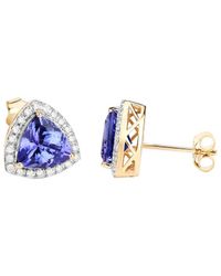 Diana M. Jewels - Fine Jewelry 14k 3.82 Ct. Tw. Diamond & Tanzanite Studs - Lyst