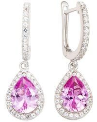 Suzy Levian - Silver 0.02 Ct. Tw. Diamond & Gemstone Earrings - Lyst
