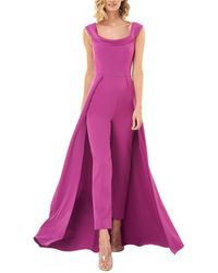 kay unger one shoulder jumpsuit