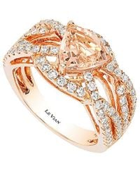 Le Vian - Le Vian Peach Morganite 14k Rose Gold 2.17 Ct. Tw. Diamond & Morganite Ring - Lyst