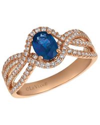 Le Vian - Le Vian 14k Rose Gold 1.21 Ct. Tw. Diamond & Sapphire Ring - Lyst