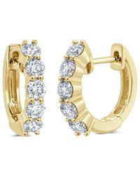 Sabrina Designs - 14k 0.81 Ct. Tw. Diamond Huggie Earrings - Lyst