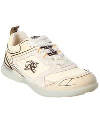 Burberry - Matrix Spot Canvas & Leather Sneaker - Lyst