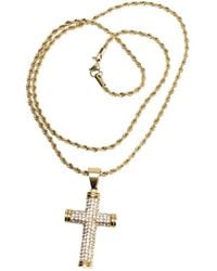 jean claude - Dell Arte Stainless Steel Cross Pendant Necklace - Lyst