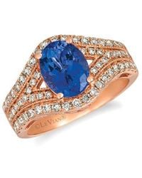 Le Vian - Le Vian Blueberry Tanzanite 14k Rose Gold 2.43 Ct. Tw. Diamond & Tanzanite Half-eternity Ring - Lyst