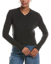 Autumn Cashmere - V-Neck High Cuff 100% Cashmere Sweater - Lyst
