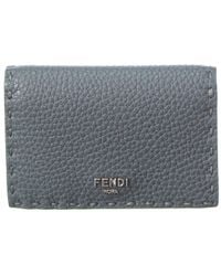Fendi - Peekaboo Leather Card Case - Lyst