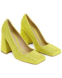 Bottega Veneta - Gem-Embellished Square-Toe Leather Pump - Lyst