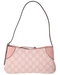 Gucci - Gg Emblem Small Coated Fabric & Leather Hobo Bag - Lyst