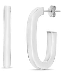 Italian Silver - Hoops - Lyst