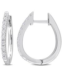 Diamond Select Cuts - 14k 1.02 Ct. Tw. Diamond Hoops - Lyst