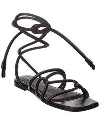 FRAME - Le Remi Lace-up Leather Sandal - Lyst