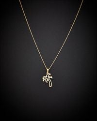 Italian Gold - Fremada 14k Palm Tree Pendant Necklace - Lyst
