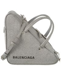balenciaga triangle glitter bag