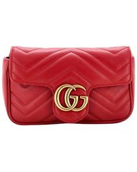 Gucci - Matelasse Leather Gg Marmont Flap Bag Super Mini (Authentic Pre-Loved) - Lyst