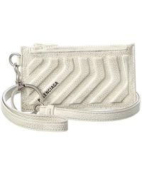 Balenciaga - Leather Card Case On Keyring - Lyst