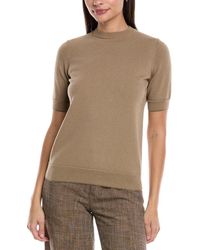 Lafayette 148 New York - Short Sleeve Wool-Blend Sweater - Lyst