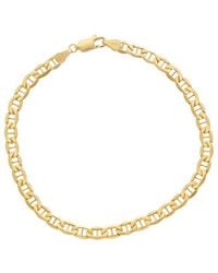 Italian Gold - 10K 4.7 Mm Semi-Solid Mariner Link Bracelet - Lyst