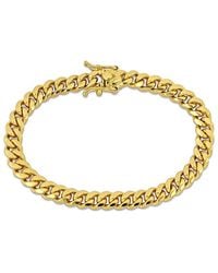 Italian Gold - 14k Curb Link Chain Bracelet - Lyst