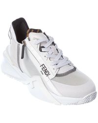 Fendi Flow Suede Sneaker - White