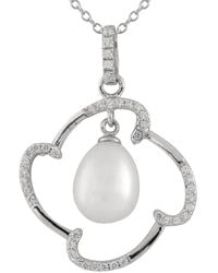 Splendid - 9Mm Pearl Cz Pendant - Lyst