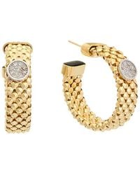 Meshmerise - 18k Over Silver 0.12 Ct. Tw. Diamond Earrings - Lyst