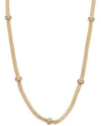 Juvell - 18k Plated Cz Mesh Necklace - Lyst
