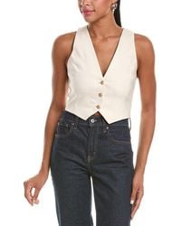 Alice + Olivia - Donna Linen-Blend Vest - Lyst