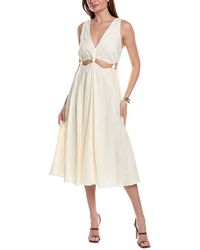 FARM Rio - Cutout Waist Linen-blend Mini Dress - Lyst