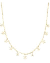 Sphera Milano - 14k Over Silver Cz Star Charm Necklace - Lyst