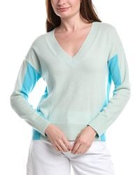 Isla - June Colorblock 100% Cashmere Top - Lyst