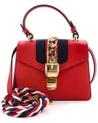 Gucci - Leather Sylvie Top Handle Bag Mini (Authentic Pre-Loved) - Lyst