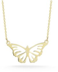 Ember Fine Jewelry - 14k Open Butterfly Necklace - Lyst