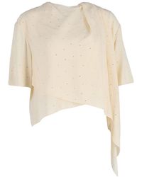 Celine - Rhinestone Embellished Asymmetric Draped Top, Size Int, S (authentic Pre-loved) - Lyst